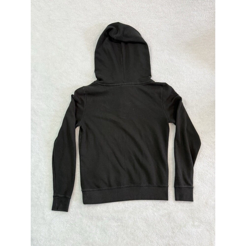 Victoria's Secret PINK Hoodie Womens M Black White Logo Sweatshirt Stripes - Picture 7 of 7